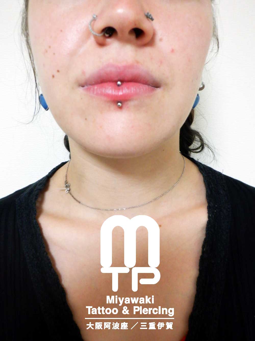 部位及び名称　ヴァーティカルリップピアス