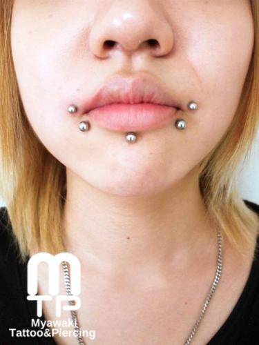 ピアスの部位及び名称：モンロー、ラブレット、リップ